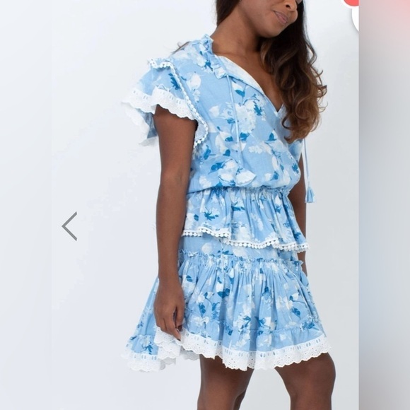 MISA LA Lilian Dress Blue Wildflower Size Medium - Picture 6 of 12